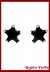 Aros de Plata Rodinada Circón Negro 9 MM