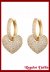 Aros Argollas Corazn C/Cristales Gold