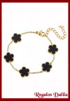 Pulsera A. Quirrgico Ench. Oro Trbol Black