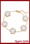 Pulsera A. Quirrgico Ench. Oro Trbol White